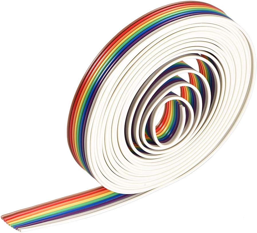 IDC Rainbow Wire Flat Ribbon Cable 9P 1.27mm Pitch 3 meter/9.8 meter Längd