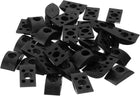 Plastic Half Moon Spacer Connector Hardware Fittings Black 8mm Hole Dia 40pcs