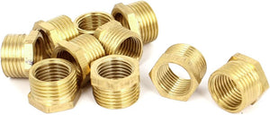 3/8BSP Male x 1/4BSP Female Brass Pipe Gas Reducing Hex Bushing 10pcs