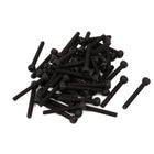 M2x15mm 14.9 Alloy Steel Hex Socket Head Knurled Cap Screw Bolt Black 50pcs