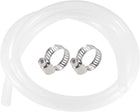Silicone Tubing 3/8"(10mm) ID 9/16"(14mm) OD 5ft(1.5m) Silicone Rubber Tube Air Hose Water Pipe Clear with Clamps