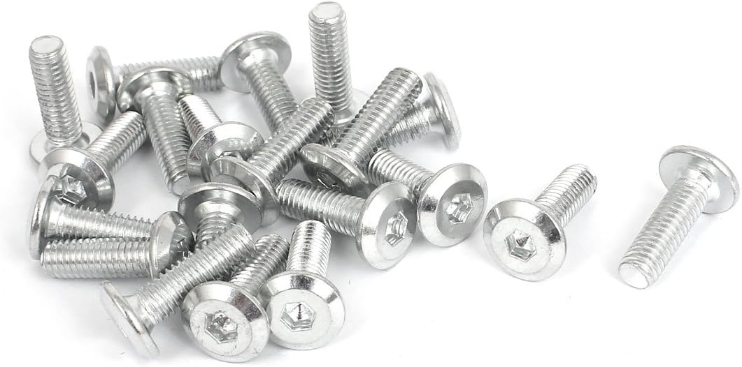 M6 x 20mm Metric Hex Socket Countersunk Flat Head Screw Bolts 20PCS