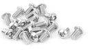M6 x 10mm Full Thread Button Head Socket Cap Screw Silver Tone 20 Pcs