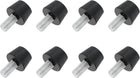 8Pcs Rubber Vibration Isolators Mounts Rubber Shock Absorber Mounts, 0.98" x 0.63" Conical Studs with M10 x 20mm Threaded, Silent Block for Air Compressors, Motor, Engines, Black