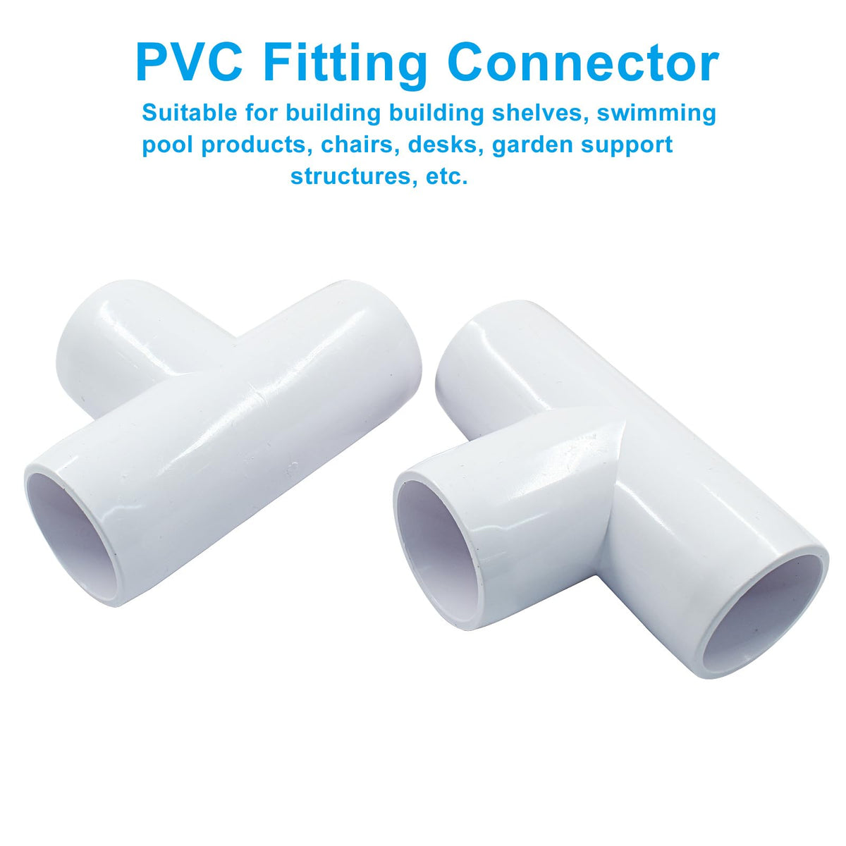 LinkMejor 4 Pcs 1 Inch Tee Elbow PVC Pipe Fitting, Conector de tub 3 moduri