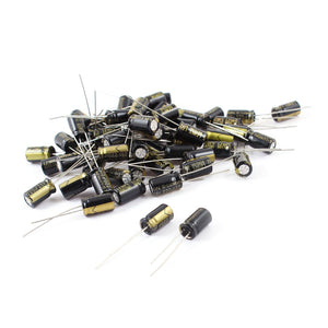 a14052000ux0492 50 Piece 220uF 25V Radial Aluminum Electrolytic Capacitors, 6 mm x 11 mm