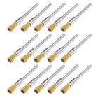 6mm Wire Brush Copper Plated Crimped Steel with 1/8-inch Shank 15 Pcs