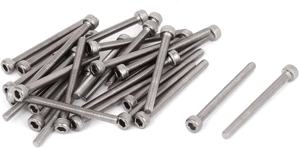 M3x35mm 0.5mm Pitch Bolts Socket Cap Head Hex Key Screws 30pcs