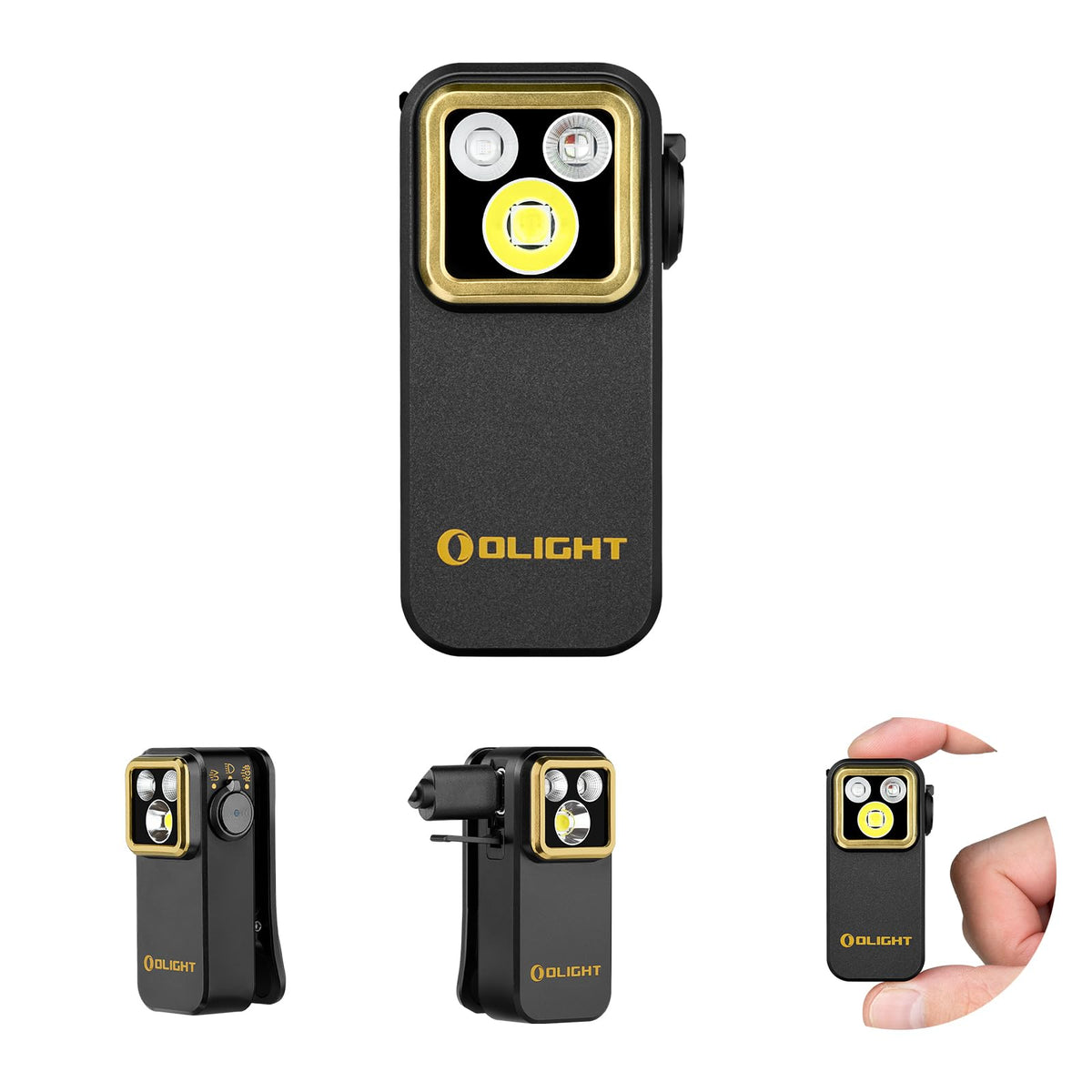 LinkMejor Oclip Pro S Pocket EDC Clip-on Flashlight, Nero
