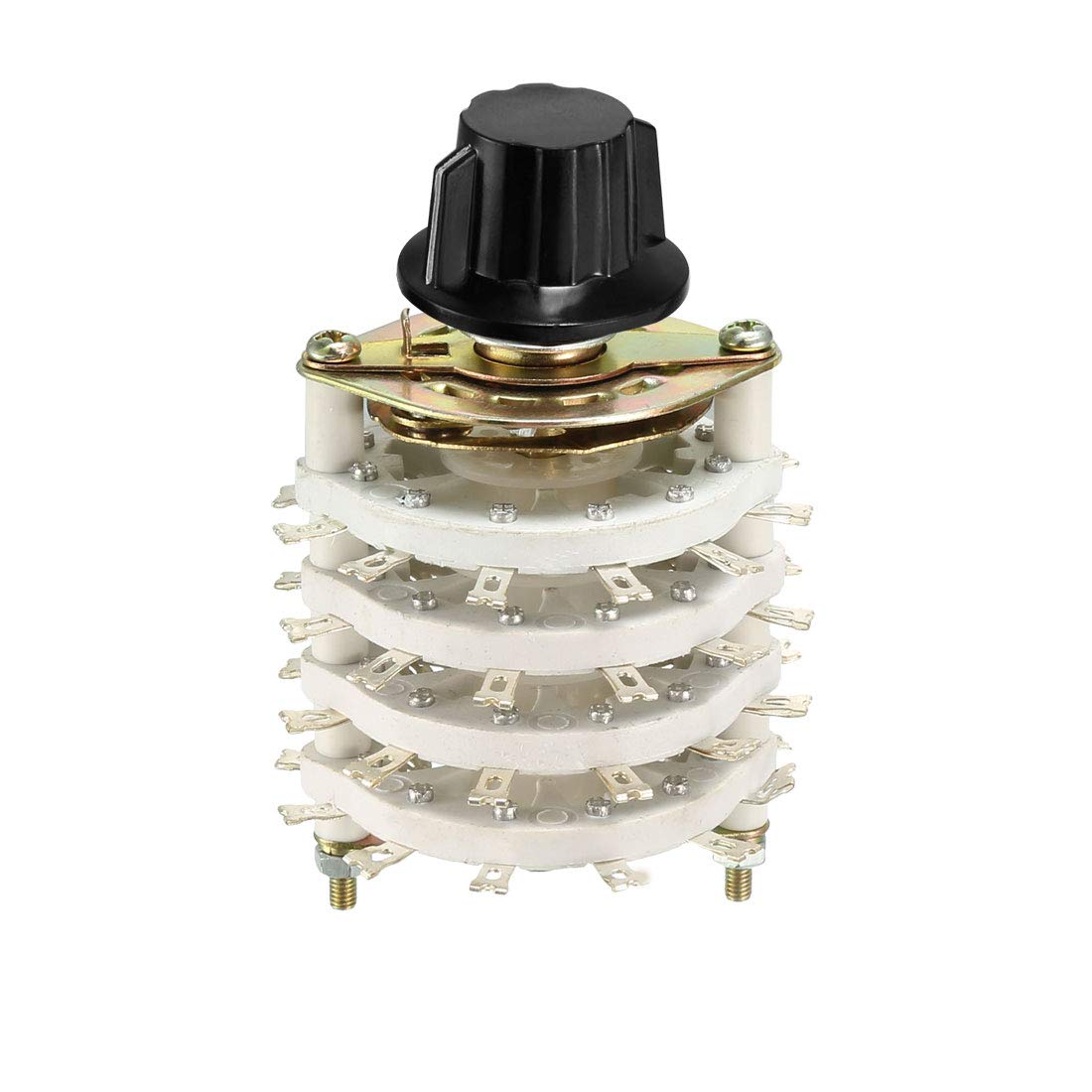 4P11T 4 Pole 11 Position 4 Deck Band Channel Rotary Switch Selector with Plastic Knob