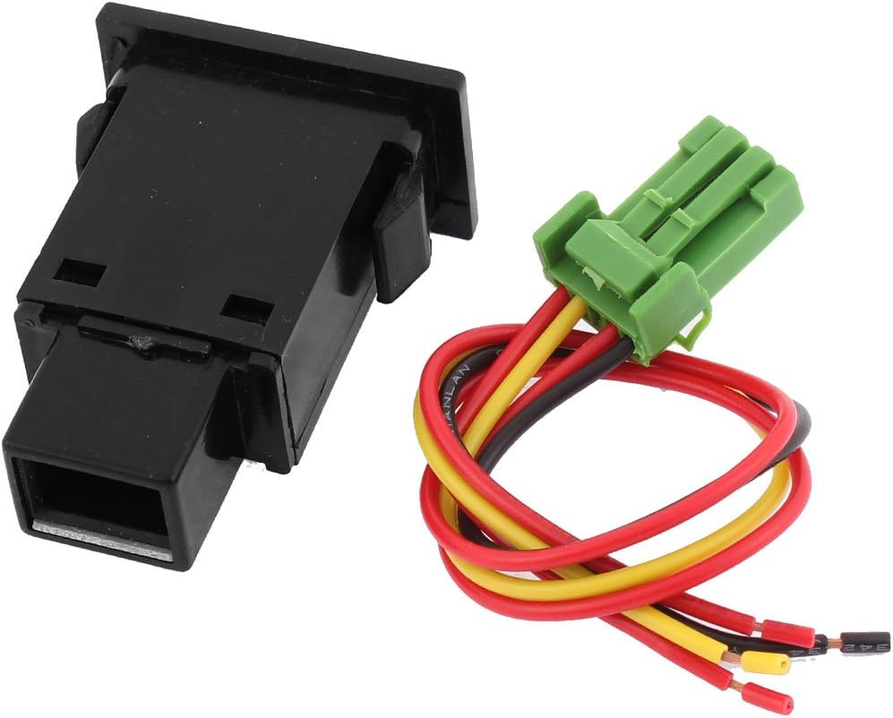 DC 12V Painel Montado Chave de Piloto Latch Vermelho 4 Fios Farol de Niebla