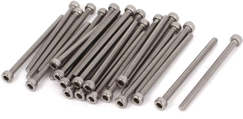 M3x45mm 0.5mm Pitch Bolts Socket Cap Head Hex Key Screws 30pcs