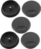 PC Desk Black Plastic 50mm Diameter Grommet Cable Hole Cover 5 Pcs