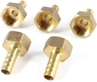 5 Pcs 3/8PT Female Thread to 8mm Air Hose Barb Brass Straight Coupler Fitting