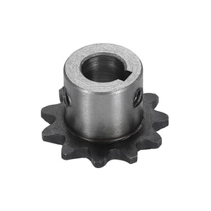 #25 Chain Roller Sprocket 8mm Bore 25.5mm OD, 11 Tooth C45 Carbon Steel ANSI #25 Roller Sprocket Round Hole Without Surface Finished with 3x1.4mm Keyway for ISO 04C Chain