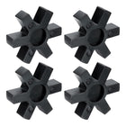 4pcs L150 Jaw Coupling Insert, Flexible Solid Type NBR Rubber Jaw Coupling Center Inserts for L Jaw Coupling L-Jaw Coupler Set, Black