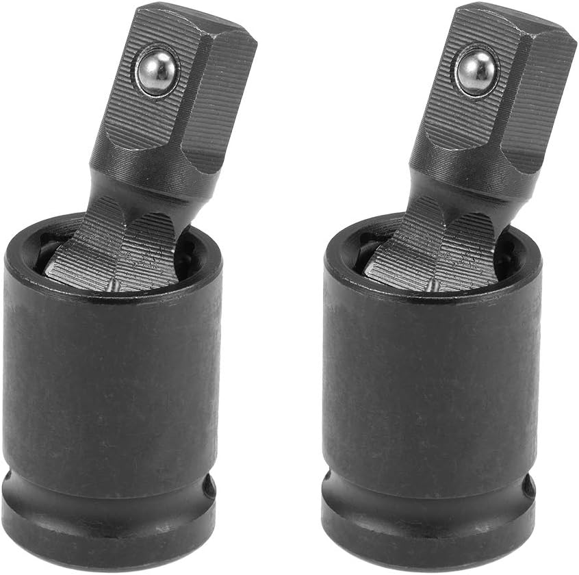 2 Pcs 3/8インチドライブユニバーサルジョイントスウィivelディープインパクトソケット、Cr-V