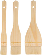 3 Pcs 3 Size Flat-Hake Brushes, Artist Painting Brushes Paint Brush Sheep Hair Brushes Set for Watercolor, Pottery Painting