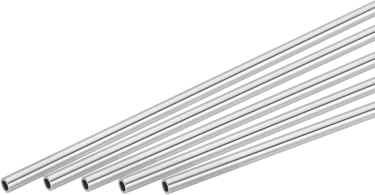 5Pcs 304 Stainless Steel Tube, OD 8mm x 0.5mm Wall Thick 300mm Length Capillary Metal Tubing for Industry Machinery