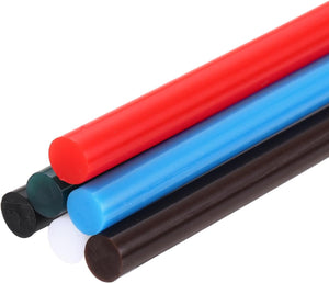 6pcs Mini Hot Glue Sticks for Glue Gun 4-inch x 0.28-inch, 7 x 100mm 6 Colors Black, White, Bright Red, Coffee, Deep Green, Sky Blue