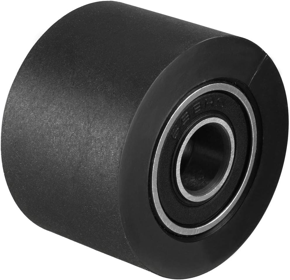 2pcs 8x30x20mm Roller Idler Bearing Pulley Sliding Conveyor Wheel Black