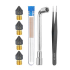 3D Nozzles Kit, 4pcs 3D Printer MK8 Brass Nozzles 0.6mm, 5pcs Nozzle Cleaning Needles, with a Socket Wrench and a Tweezer, for 1.75mm Ender3 Series