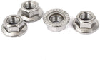 M10x1.25mm Thread UNF Serrated Hex Flange Lock Nuts 4pcs