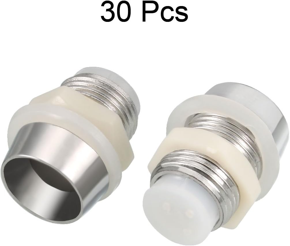 30pcs 8mm LED Lamba Tutucu Işık Bulbu Soketi Plastik Krom Kaplı LED Işıklandırma İçin