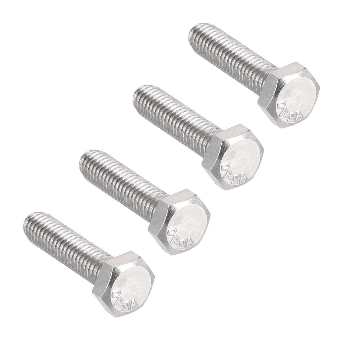 M6x25mm Hex Bolts 304 Stainless Steel Hexagon Left Hand Screw Bolt 4pcs
