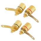 Audio Terminal Female Banana Connector Screw Binding Post Apapter 4mm 4pcs