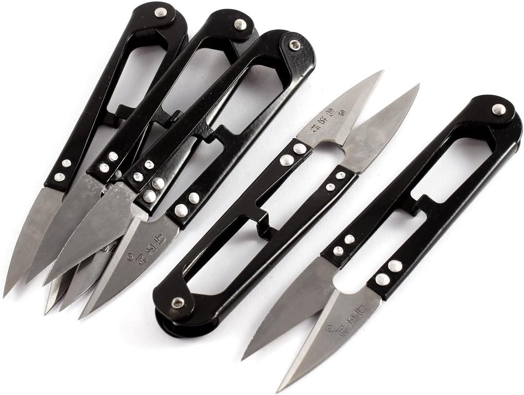 LinkMejor Metal Tailor Craft Thread Cutter Yarn Scissors Clippers Snips 5Pcs