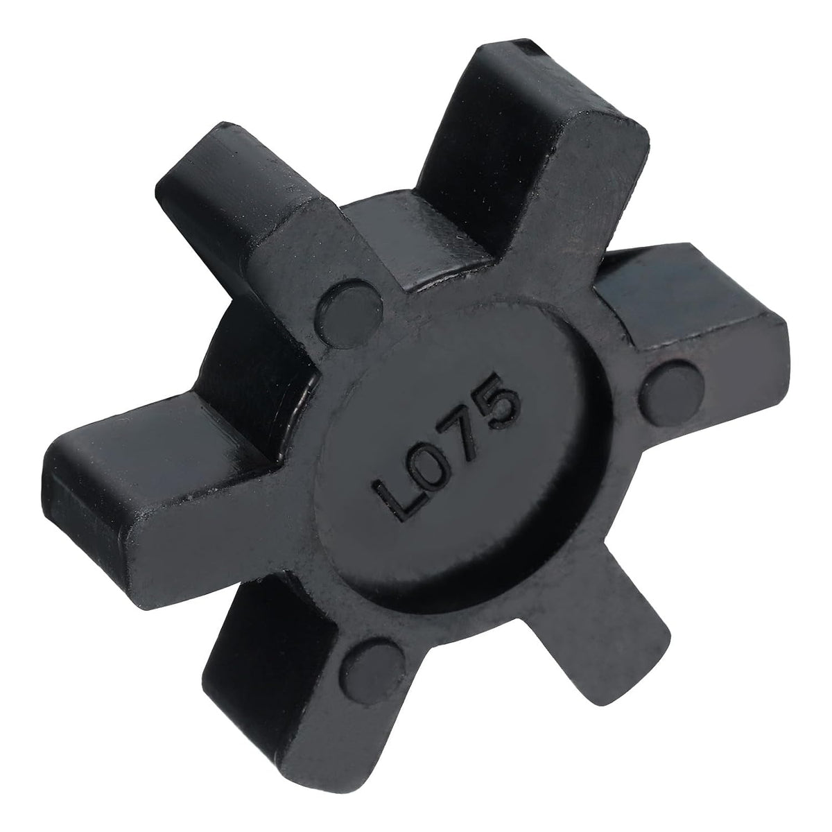 L075 Jaw Coupling Insert, Flexible Solid Type NBR Rubber Jaw Coupling Center Inserts for L Jaw Coupling L-Jaw Coupler Set, Black