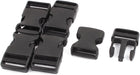 LinkMejor 2.5cm Width Strap Band Packbag Side Quick Release Buckle 5pcs Black