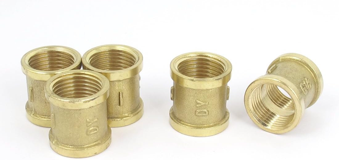 1/2BSP Female Thread Straight Rod Coupling Connector Fittings 5 Pcs
