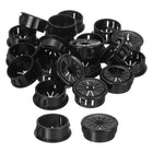 30Pcs Cable Grommets, Snap Bushing Grommet for Holes with 1"(25mm) Mounting, Round Nylon Snap in Cable Desk Grommet for Cables and Cords Management, Black