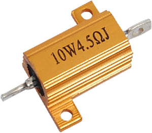 Gold Tone Aluminum Housed Casing Resistor 4.5 Ohm 5% 10W