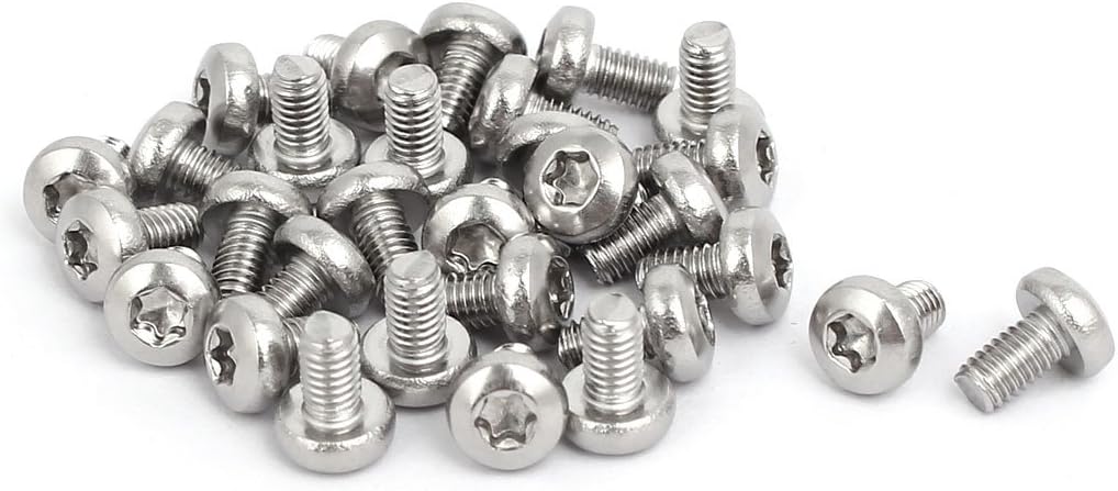 M3x5mm 304 Stainless Steel Button Head Torx Screws Bolts T10 Drive 30pcs