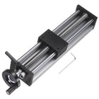 250mm Effective Stroke Length Manual Sliding Table, Double Optical Axis Slide Rail, BallScrew SFU1609, 16mm Diameter 5mm Pitch, 1 Start, Moved 5mm/Cycle, for CNC Machine