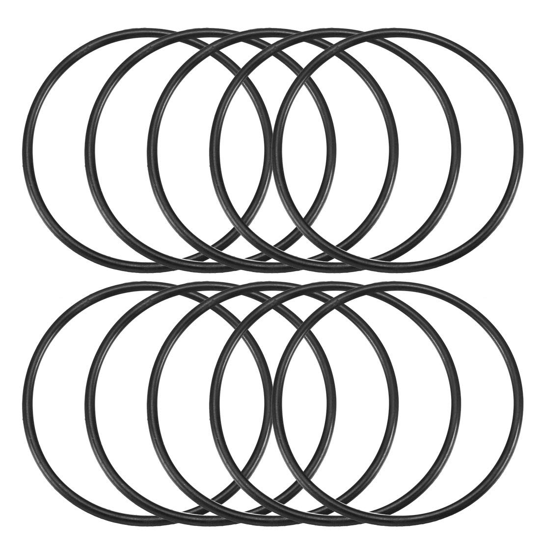 Nitrile Rubber O-Rings 55mm OD 50mm ID 2.5mm Width, Metric Sealing Gasket, Pack of 10
