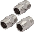 M20 Male Thread Stainless Steel Hex Nipple Tube Pipe Connecting Fittings 3pcs