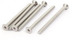 M4x60mm 316 Stainless Steel Flat Head Hex Socket Cap Screws Silver Tone 6pcs