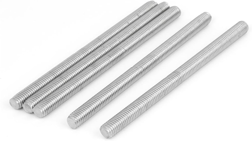 M10 x 150mm 304 Stainless Steel Right Hand Thread Fully Threaded Rod Stud 5PCS