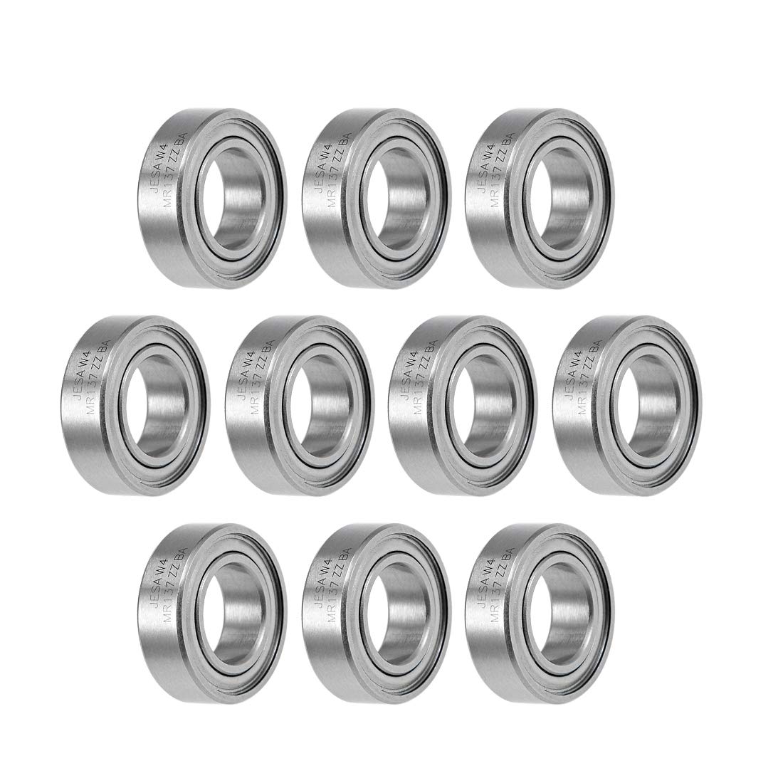 MR137ZZ Deep Groove Ball Bearings 7mm Inner Dia 13mm OD 4mm Bore Double Shielded Chrome Steel Z2 10pcs