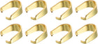 LinkMejor 30Pcs Gold Stainless Steel Pinch Clip Clasp, 3 x 7mm Pinch Clip Pendant Bail Connector for Jewelry Making DIY Craft