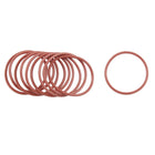 10 Pcs 45mm OD 2.5mm Thickness Dark Red Silicone O Rings Oil Seals Gasket