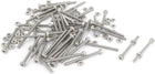 M2x25mm Hex Socket Head Knurled Cap Screws Bolts Nuts Set 50Pcs