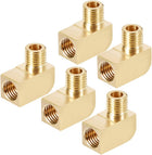 Brass Pipe Fitting 90 Degree Barstock Street Elbow M8 Male X M8 Female Pipe 5pcs