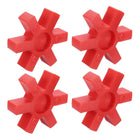 4pcs L150 Urethane Red Jaw Coupling Insert, L-Jaw Coupler Set