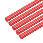 10 Pcs Red Plastic Rods 2 x 250mm ABS Styrene Round Stick Round Solid Bar DIY Model for DIY Toys Building Making Architectural Model Making