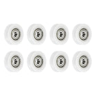 8 Pcs U Type Groove Nylon Plastic Guide Bearing 5x23.5x7mm, U Type Pulley Roller Wheel Bearing Roller Wheels, (White)